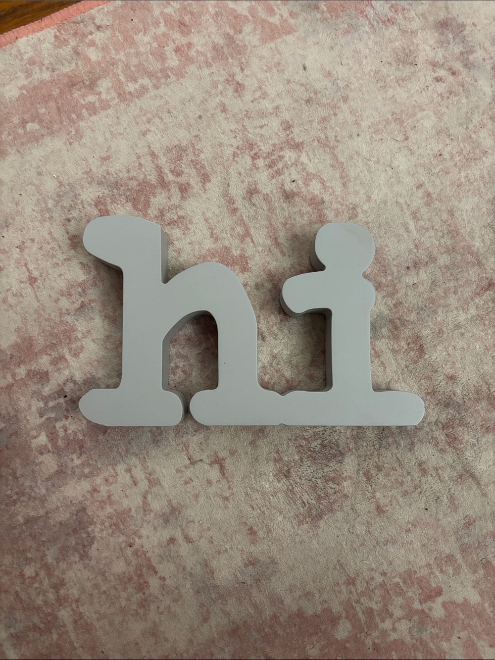 Hi Decorative Wooden Wall Letter - White